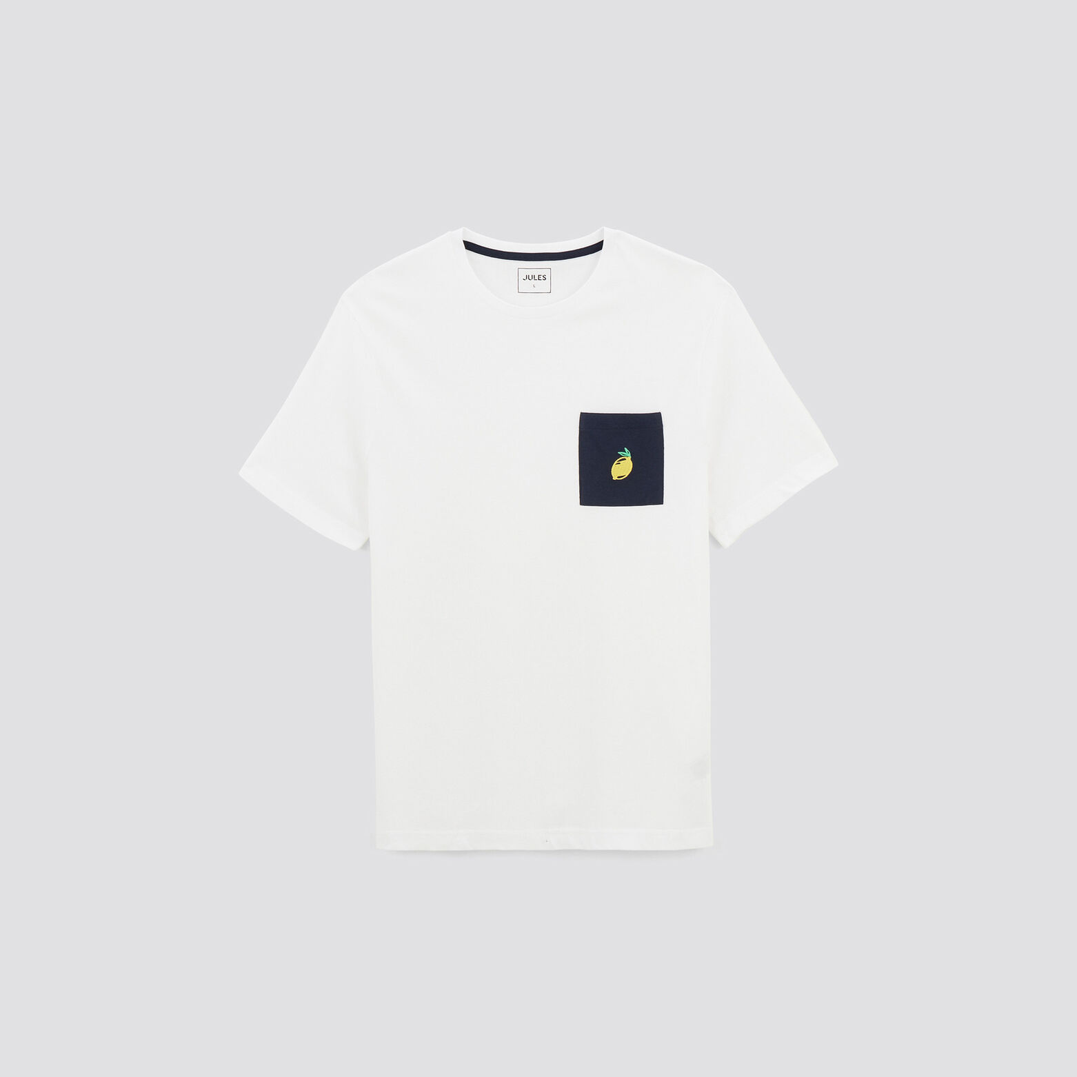 Tee shirt de pyjama avec poche poitirine fantaisie Blanc