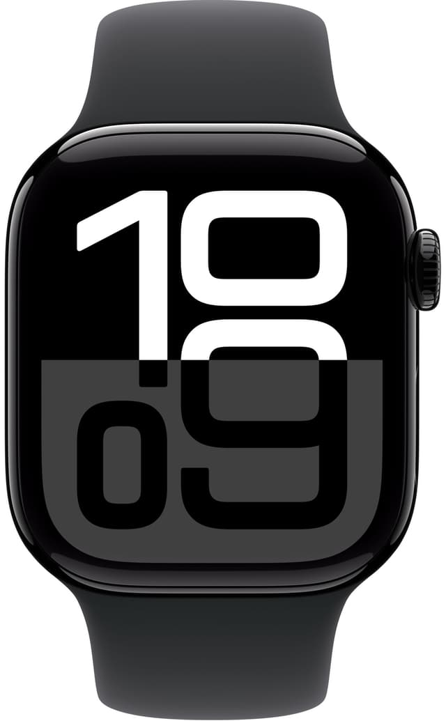 Apple Watch S10 46mm GPS (Jet Black Aluminium/Black sportsrem) M/L