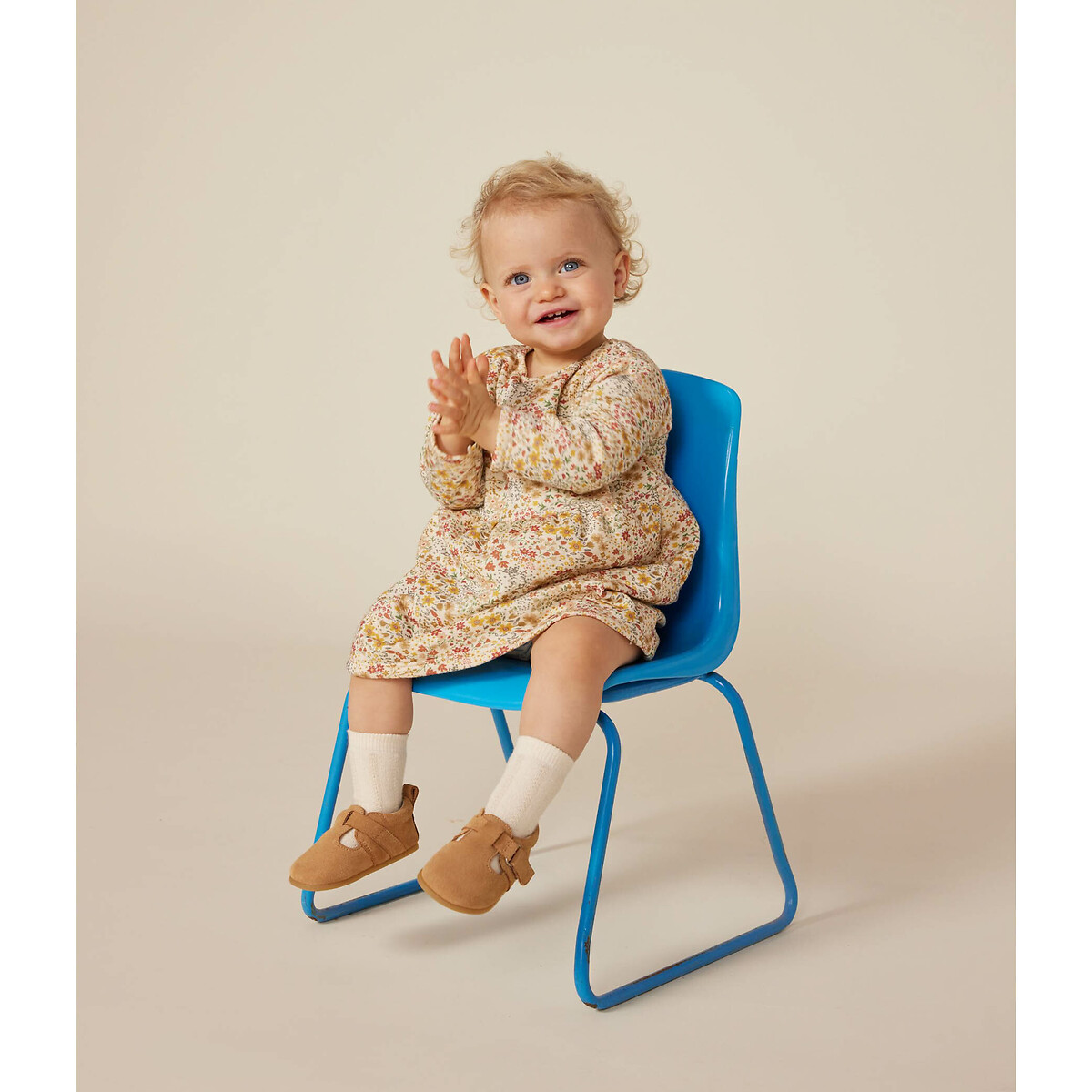 PETIT BATEAU<br>Vestido estampado com mangas compridas