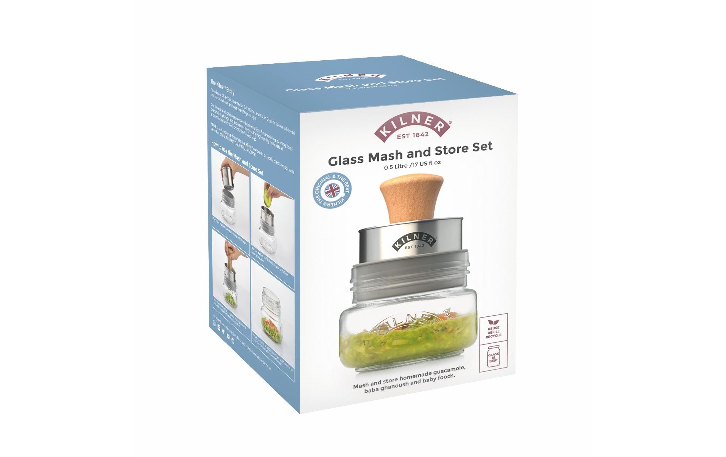 Mash-Store set 500 mlKleines Küchenhelfer-Set inklusive Silikondeckel und Luftschloss