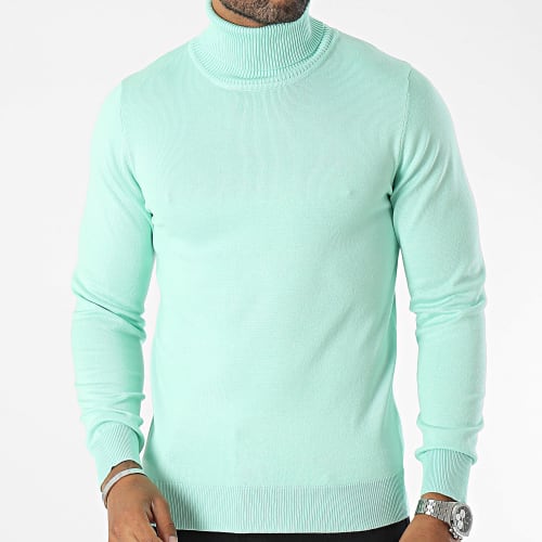 Pull Col Roulé Vert Clair