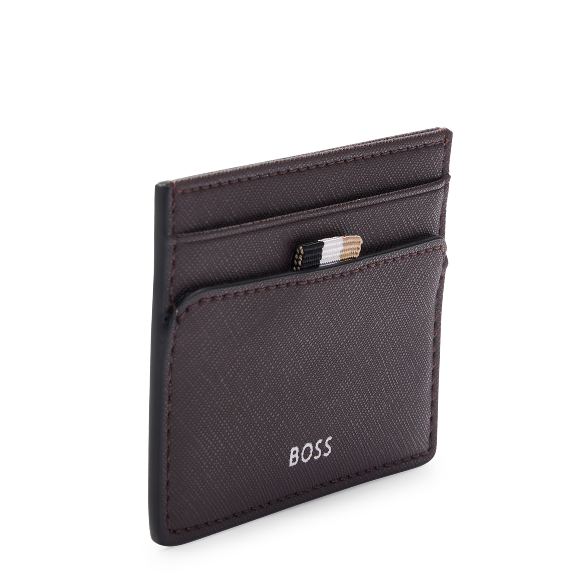 Porte-cartes en cuir grainé | Rouge