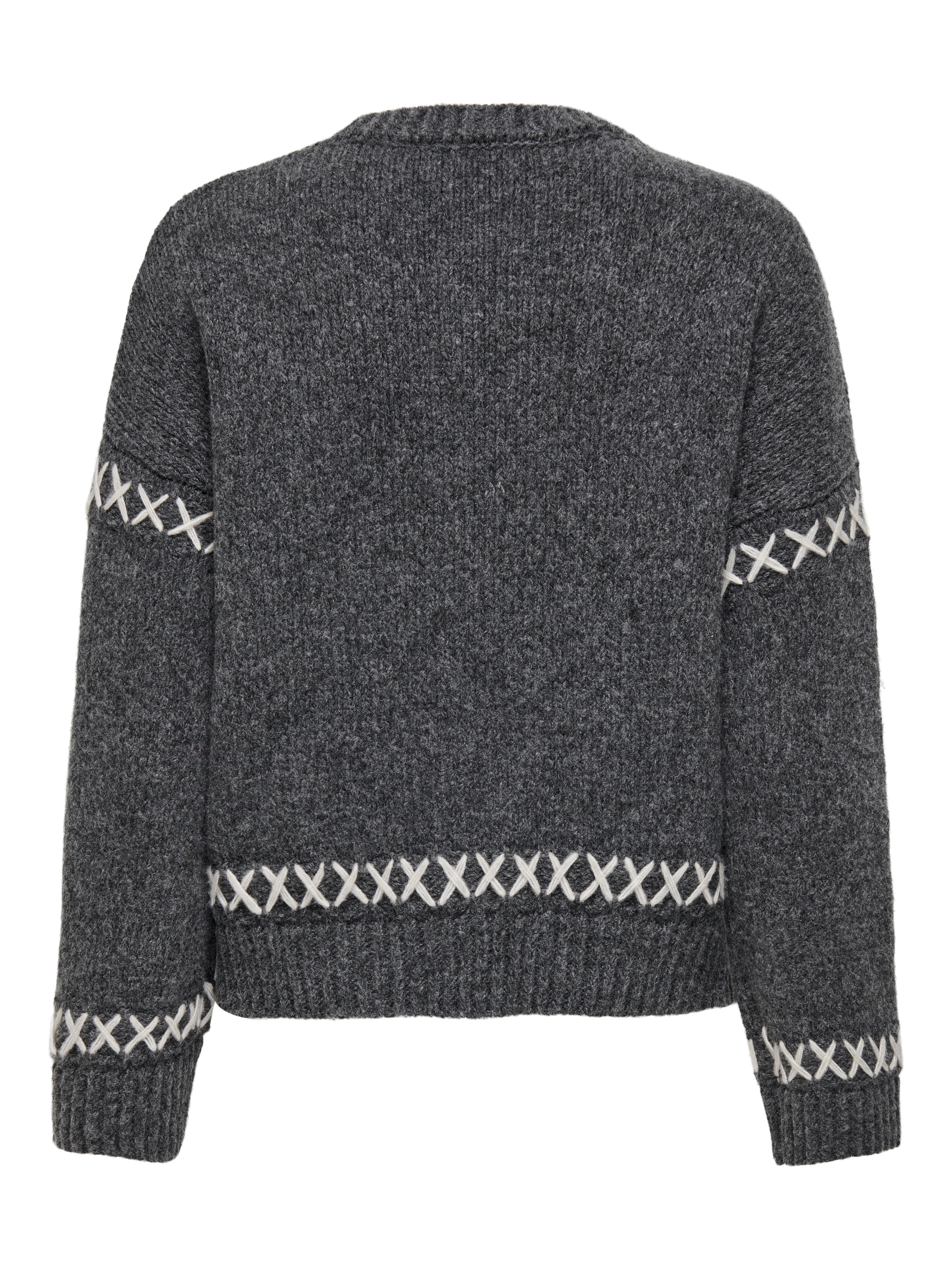 CARAMANDA Strickpullover Dark Grey Melange