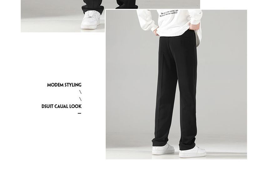 Naideth - Halfhoge effen rechte broek