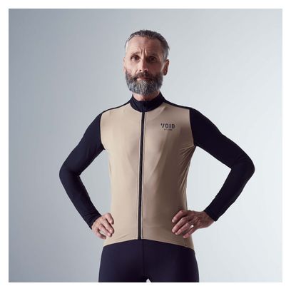 Maillot Manches Longues Void Yoke Zip Beige Sable
