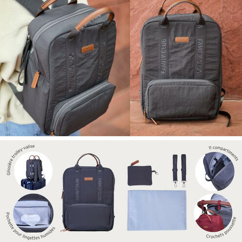 Sac à Dos Family Club Signature Urban Anthracite - CHILDHOME