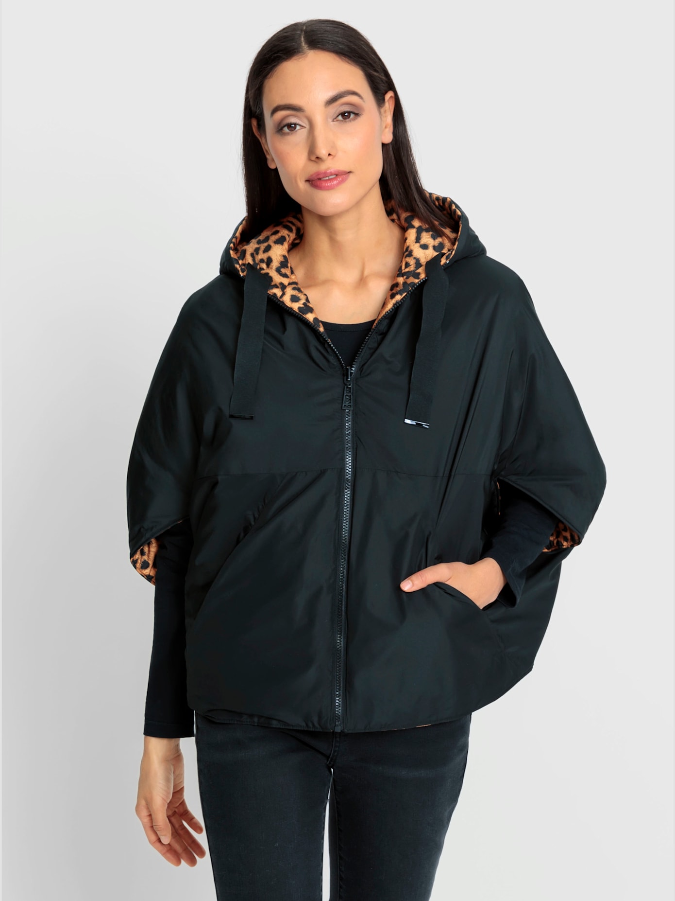 Veste d'extérieur joli motif léopard