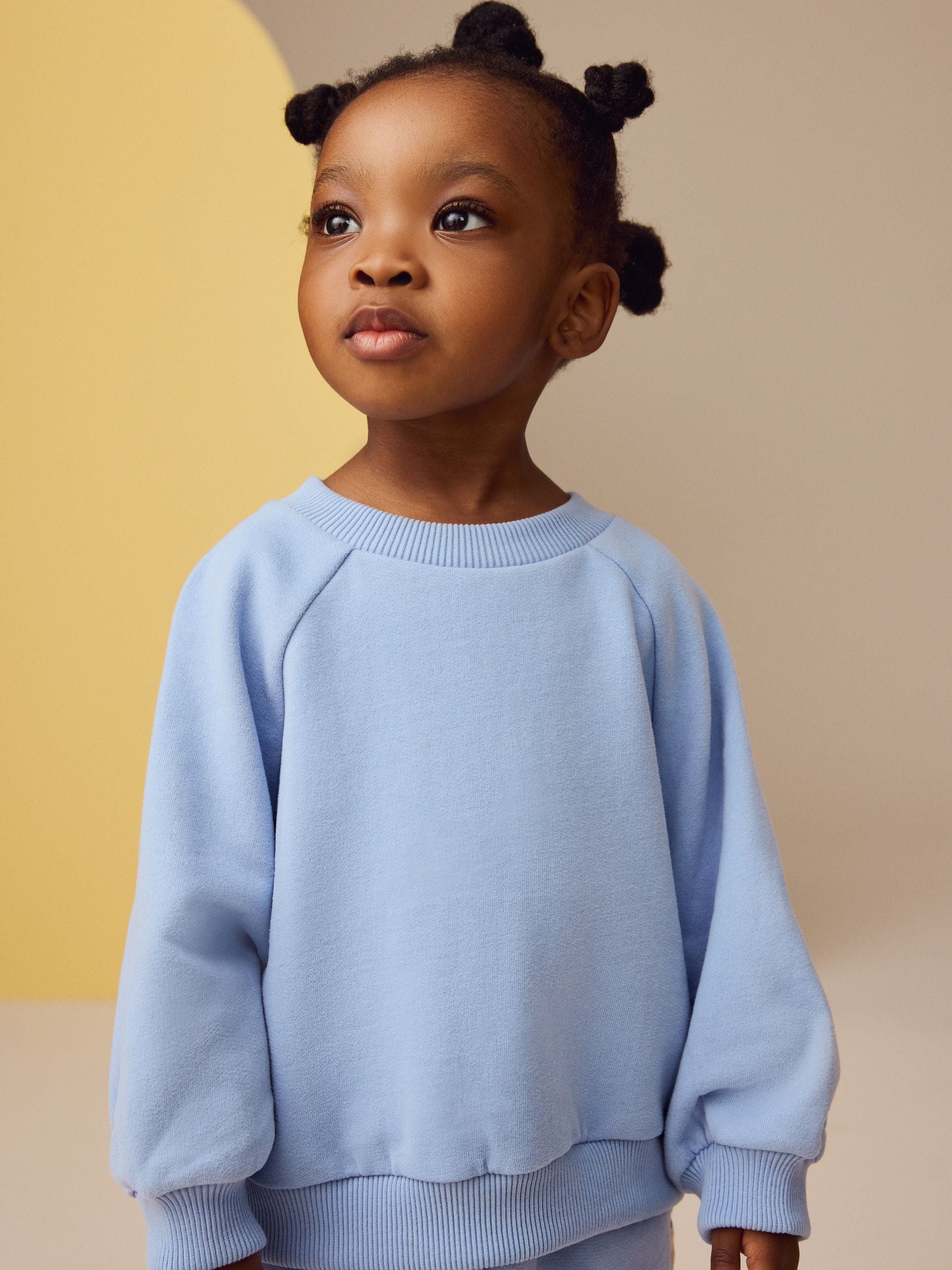 Blauw - Sweatshirt met ronde hals (3 mnd - 7 jr)