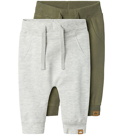 Name It Jogginghosen - Noos - NbnTakki - 2er-Pack - Light Grey M