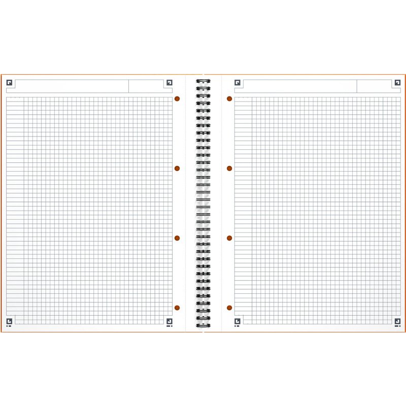 Cahier spirale Oxford International Notebook A4+ 23 x 29,7 cm - perforé 4 trous - petits carreaux 160 pages
