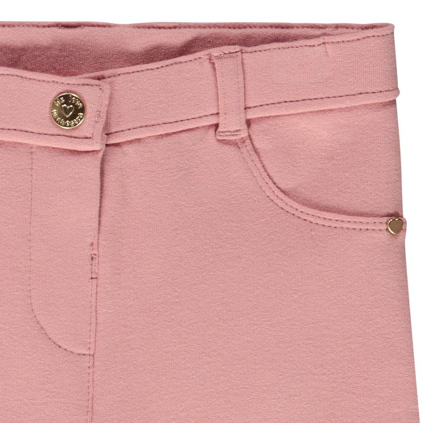 Jegging en molleton uni pour bébé fille - Fuchsia