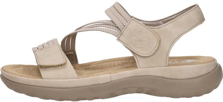 Rieker Sandalen zomerschoen sandaal sleehak met elastieken
