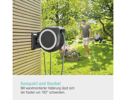 GARDENA RollUp XL wandslangenbox inclusief 35 m slang, 180° draaibaar en RollControl-technologie
