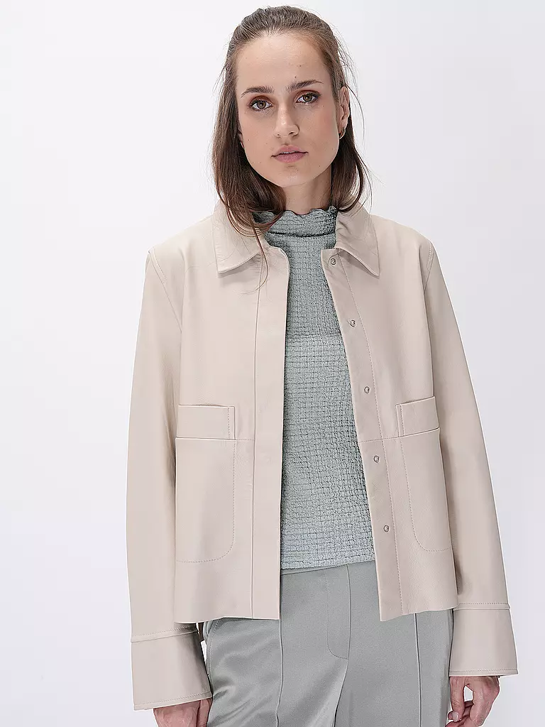 RIANI Lederjacke creme