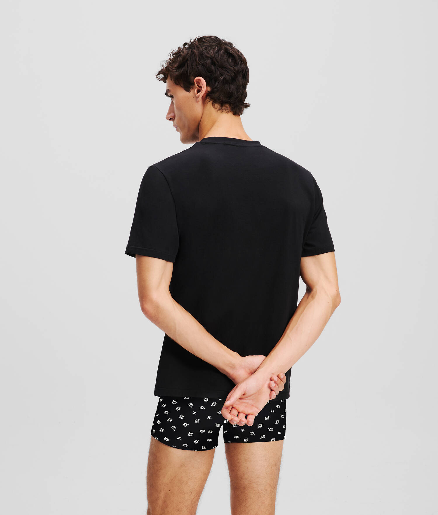 COFFRET CADEAU T-SHIRT ET CALEÇON IKON - Mini motif all over noir