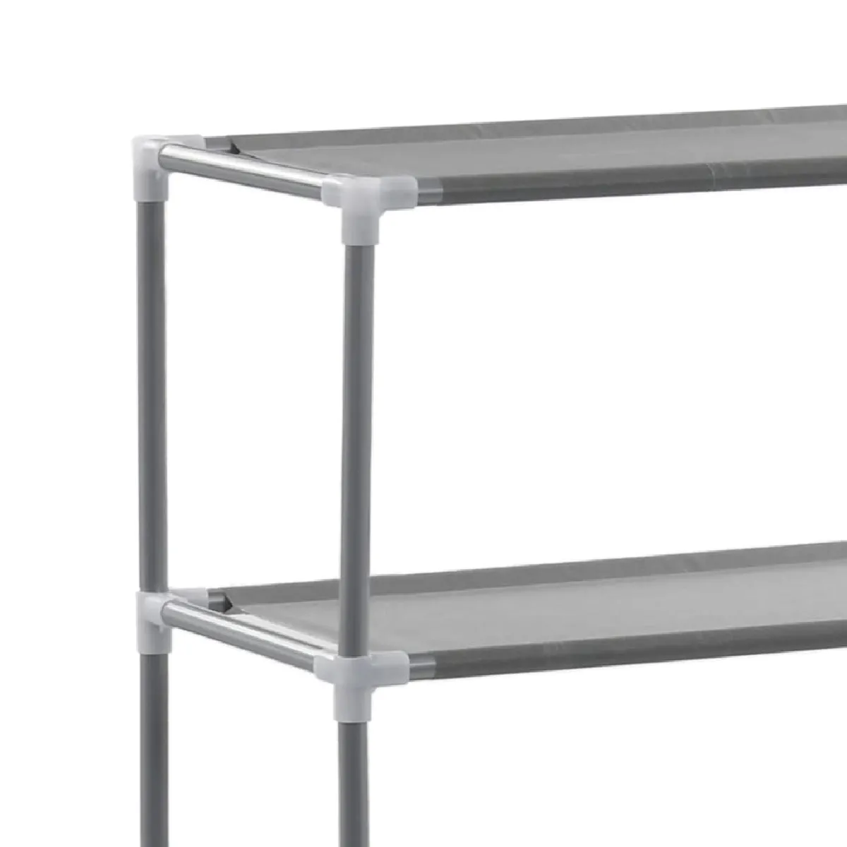 Helloshop26 Support rangement 3 niveaux toilette argenté