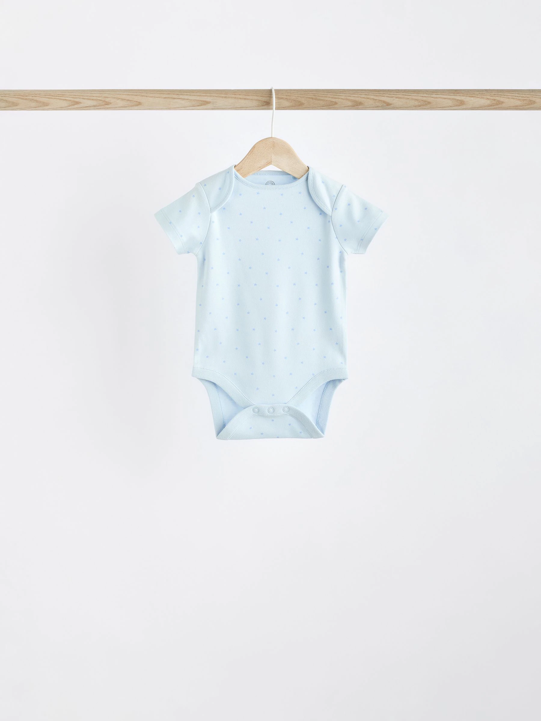 Blauw - Beer Baby Bodysuits met korte mouwen