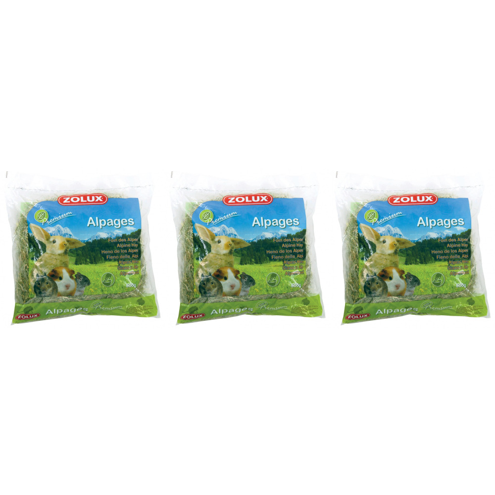 Foin alpage premium pour rongeurs (lot de 3)
