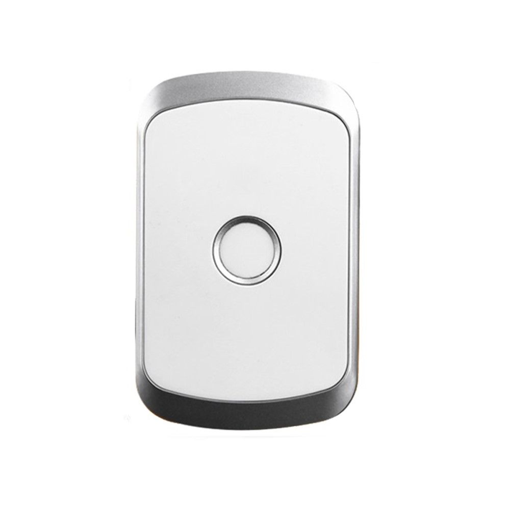 (2-tlg. Set) Mobiler Taschen Alarm Personen Alarmanlage Alarmsirene Senioren Notruf SOS Knopf mit drahtloser Glocke - Weiss