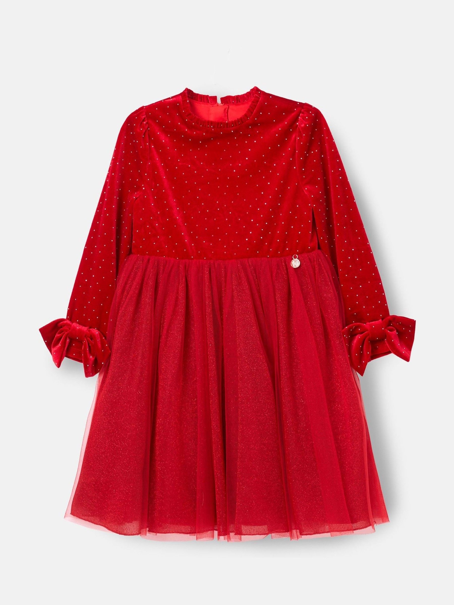 Rood - Angel & Rocket Elsie Velvet Tulle Dress