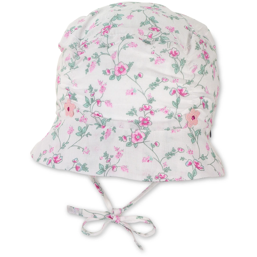 Sterntaler Kinderhut Blumen weiss
