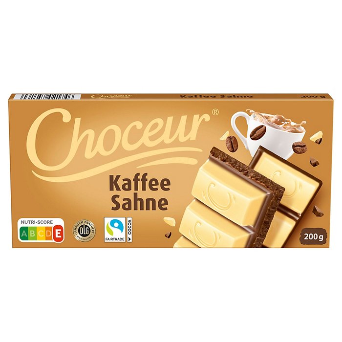 CHOCEUR Sahne & Weiße 200 g, Kaffee-Sahne