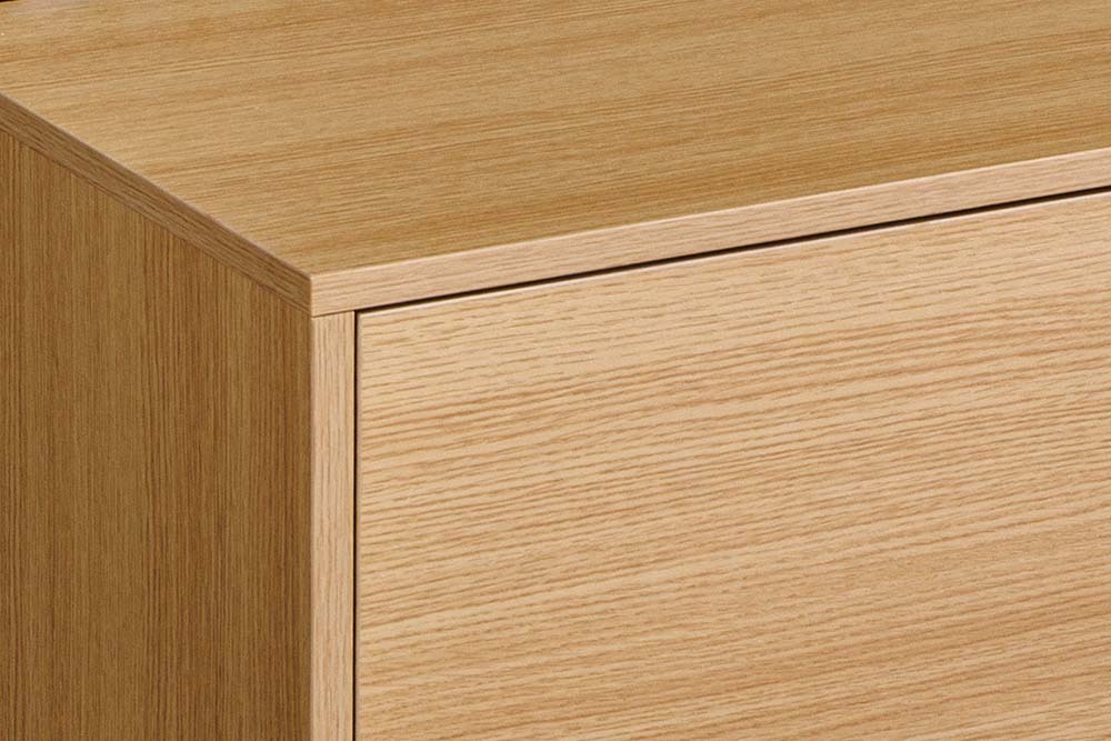 Hängendes TV-Board LOFT 150cm natur schwarz fünf Fächer mit Schublade