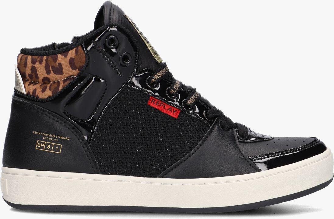 REPLAY zwarte replay hoge sneaker cobra 1