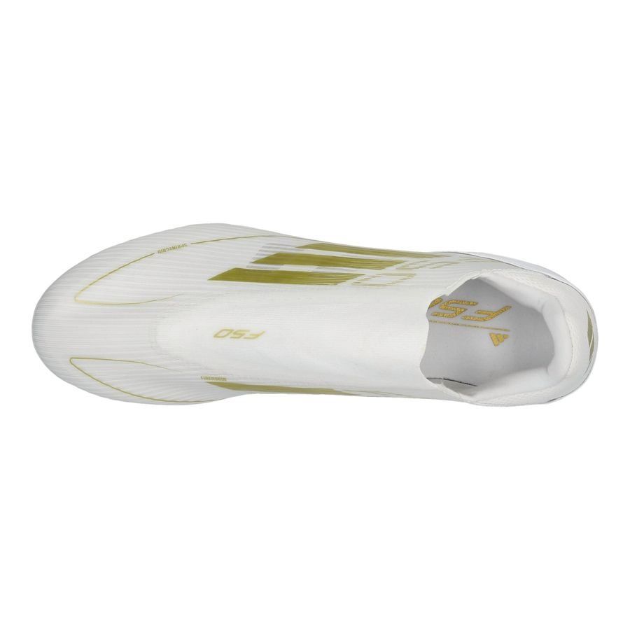 adidas F50 League Laceless FG/AG Day Spark - Blanc/Doré/Blanc