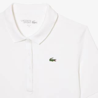 Polo femme slim fit Golf Lacoste SPORT ultra-dry en coton biologique Manches Courtes - Blanc - Lacoste - Femme