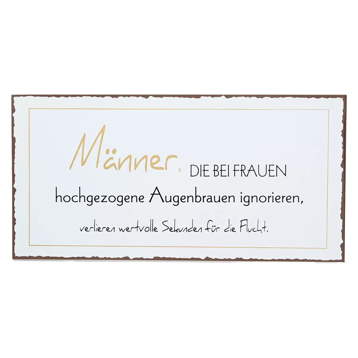 Dekoschild Männer gold,schwarz,weiss