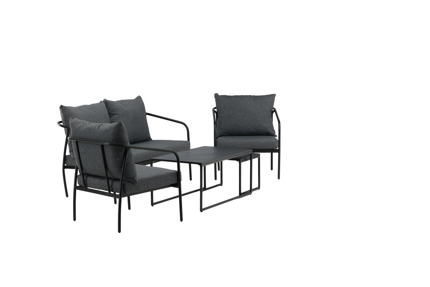 FjÃ´rd - Tuinset Zwart|Grijs - Staal - Sopot