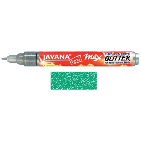 KREUL Javana texi mäx Glitter für helle und dunkle Stoffe Grün