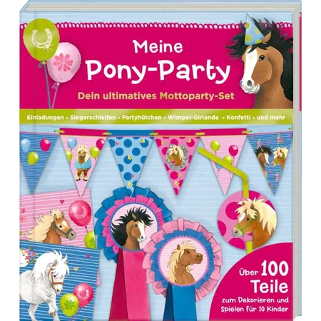 Coppenrath Verlag Aktivbuch Meine Pony-Party Dein ultimatives Mottoparty-Set