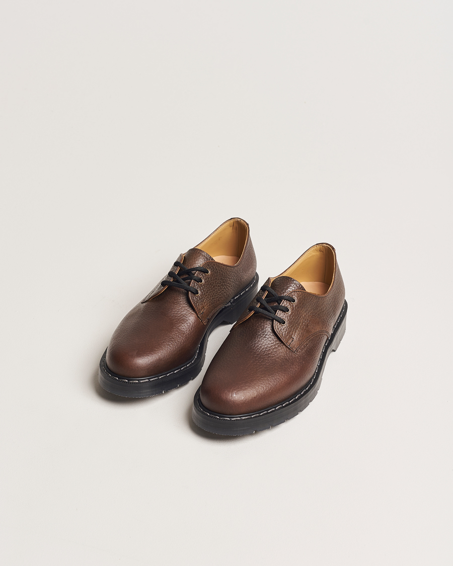 Solovair 3 Eye Gibson Shoe Brown Grain