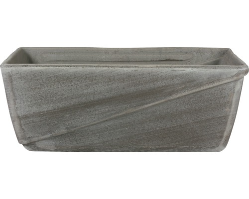 Spang klei plantenpot, 40 x 20 x 16 cm, grijs