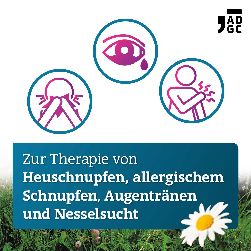 Cetirizin-ADGC® schnelle und langanhaltende Wirkung gegen Allergien