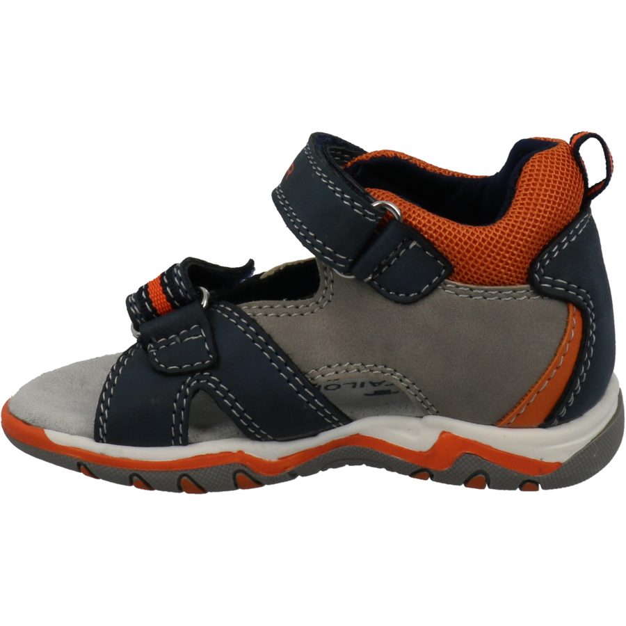 TOM TAILOR Sandale grey-navy-orange