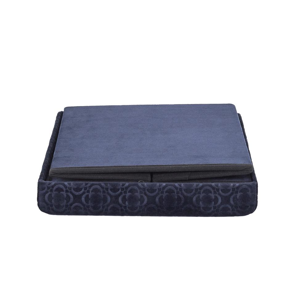COFFRE POUF PLIABLE RETRO BLEU NUIT