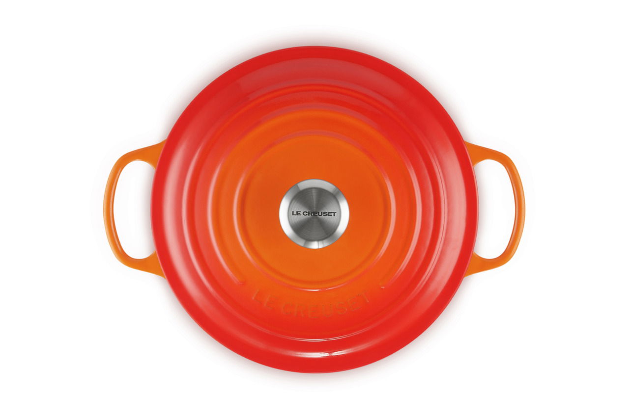 LE CREUSET Bräter Rund 26cm Ofenrot SIGNATURE