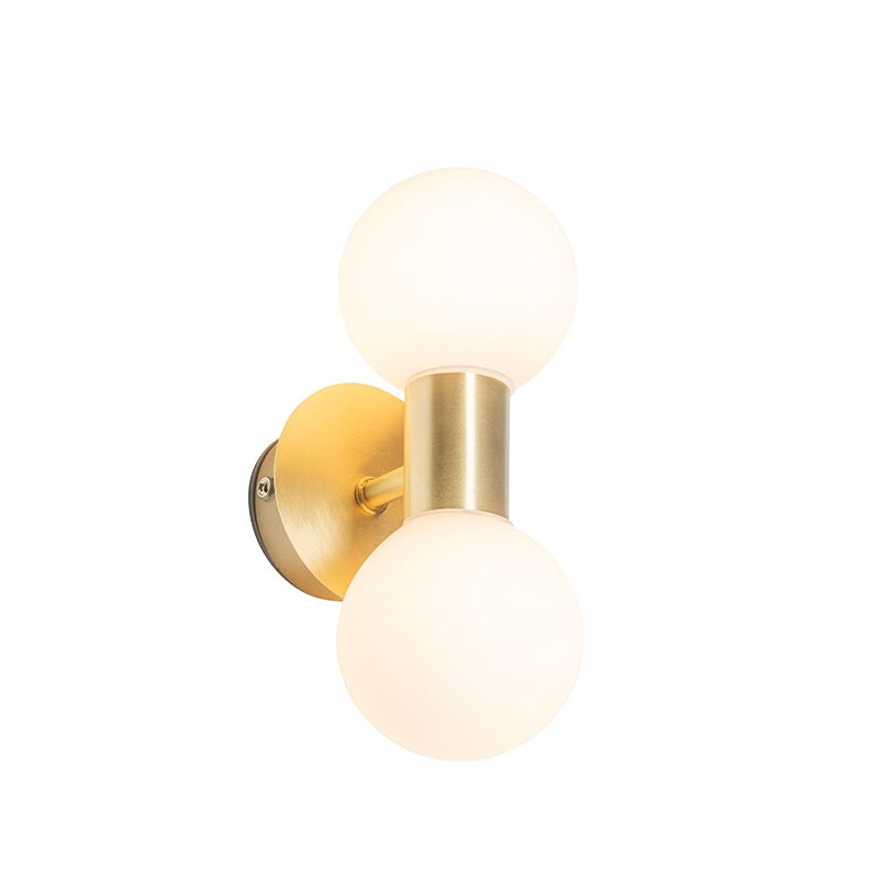 Moderne wandlamp goud IP44 2-lichts - Cederic