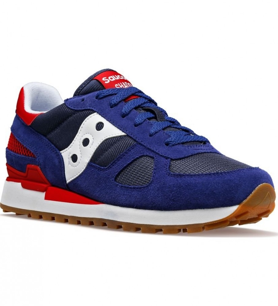 Tênis Saucony Shadow Original em couro, azul
