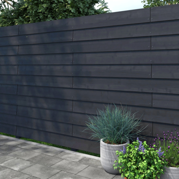 Zweeds rabatdeel Douglas hout zwart 1,2/2,7 x 19 x 240 cm