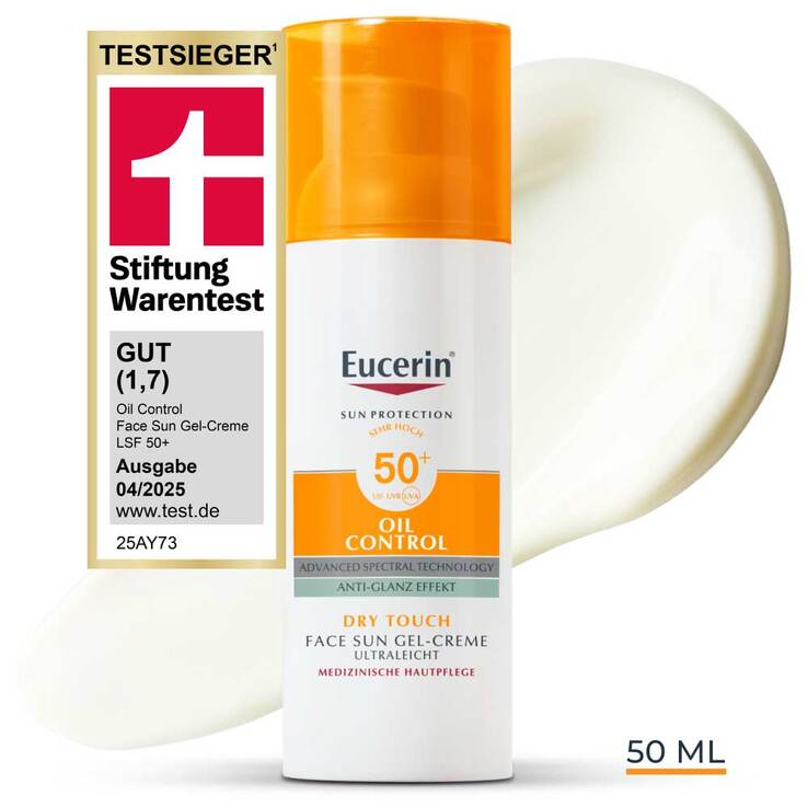 Eucerin Sun Gel-Creme Oil Control LSF 50+, 2x50 ml