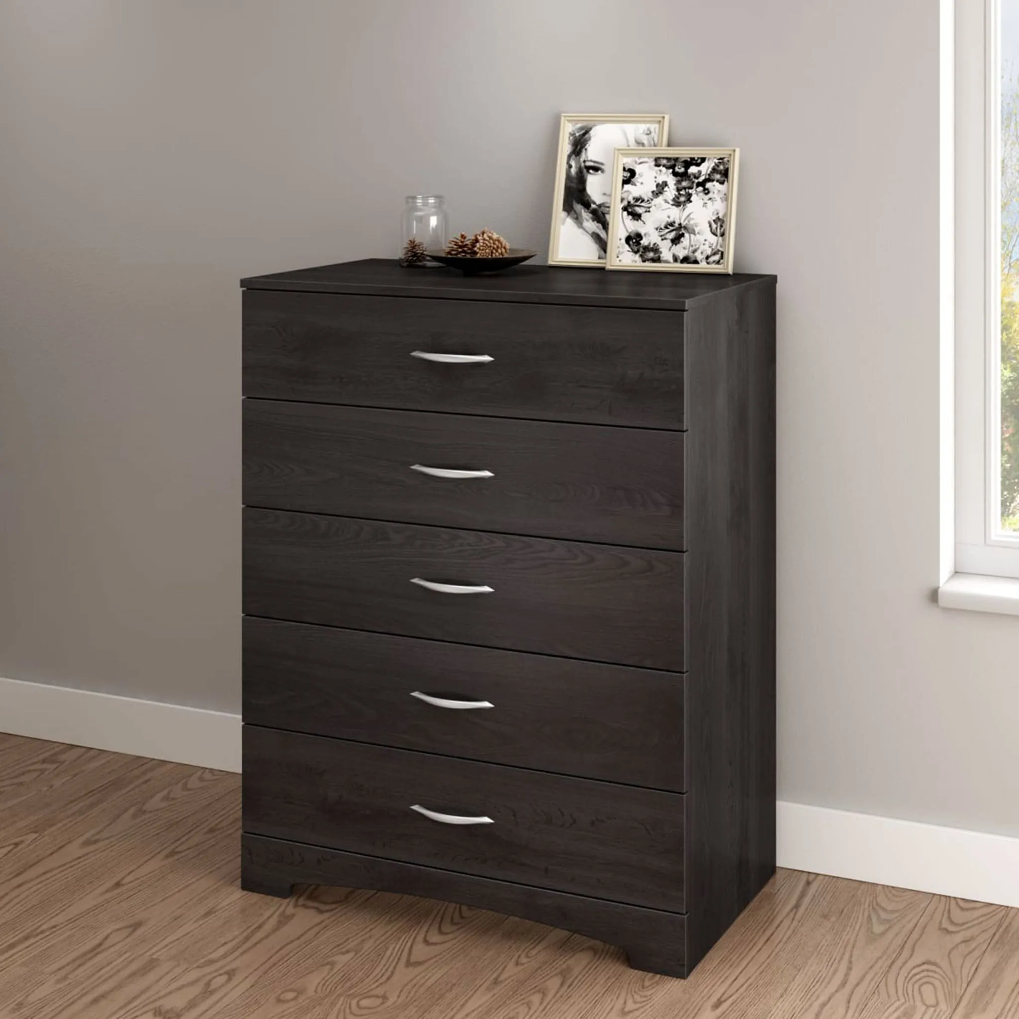 South Shore Commode 5 Tiroirs Step One - Chêne Gris