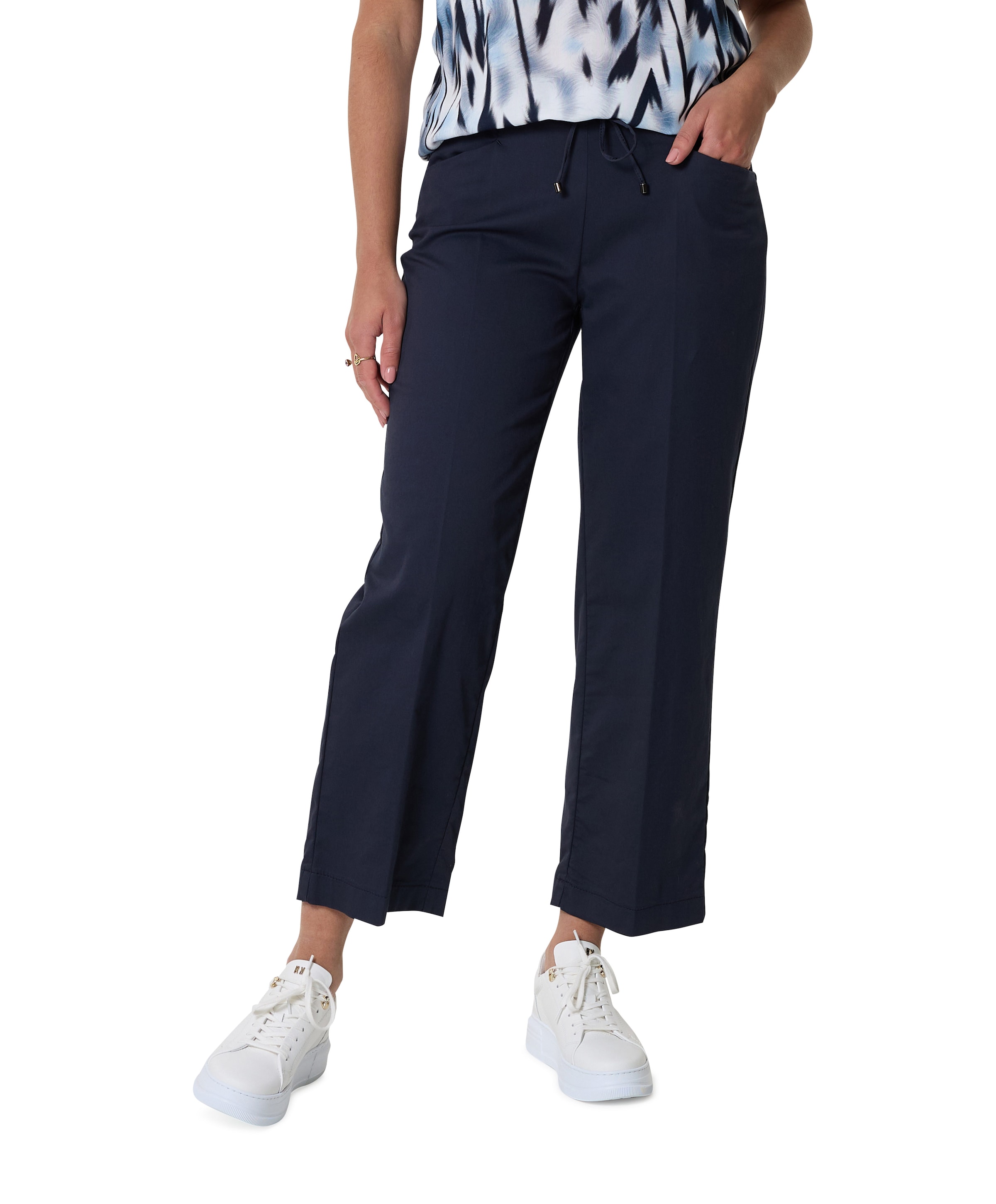 Toni Sue Wide 7/8 dames broek blauw