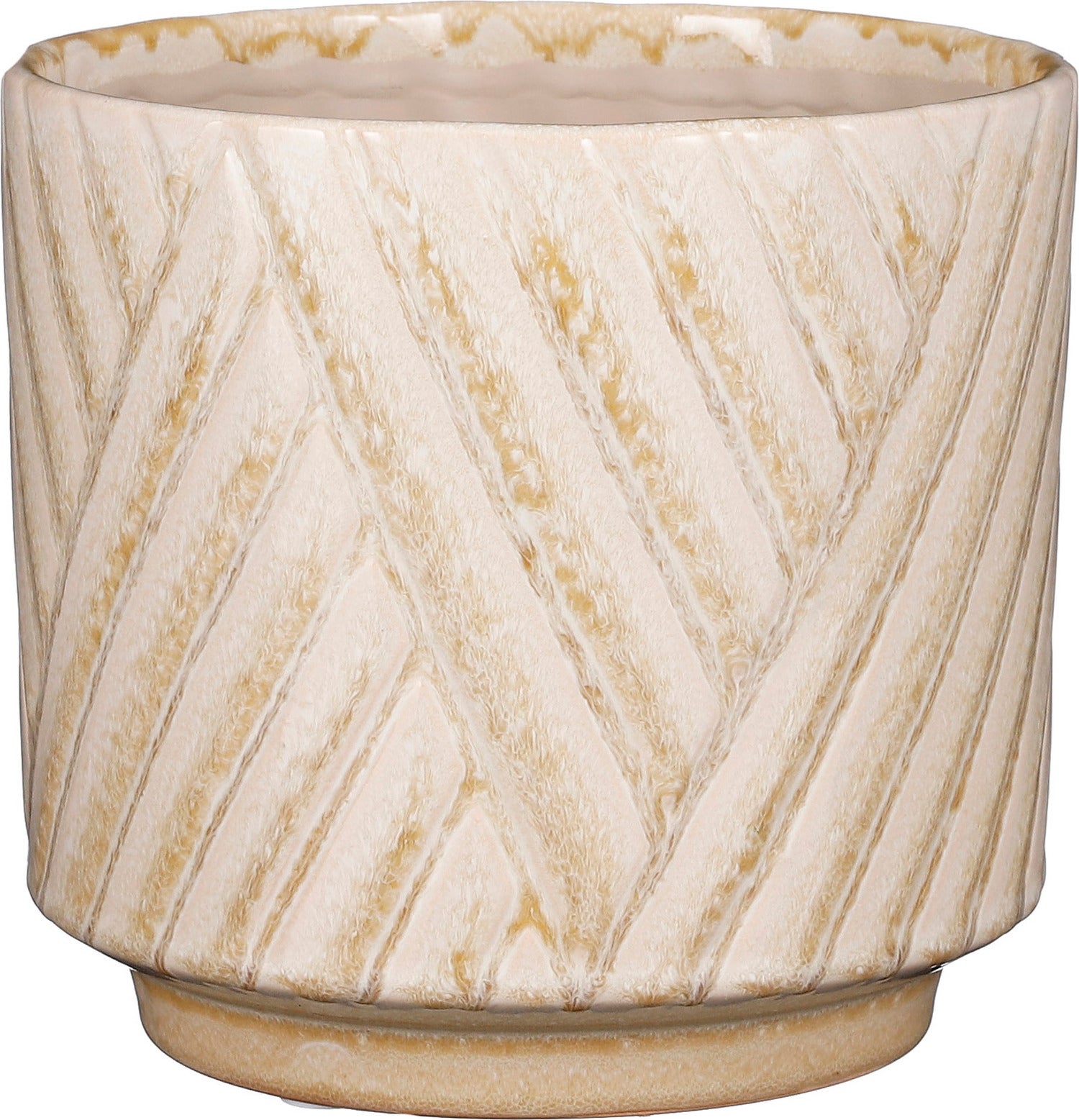 Mica Decorations bloempot op voet Levi crème D 12 H 10,5 cm