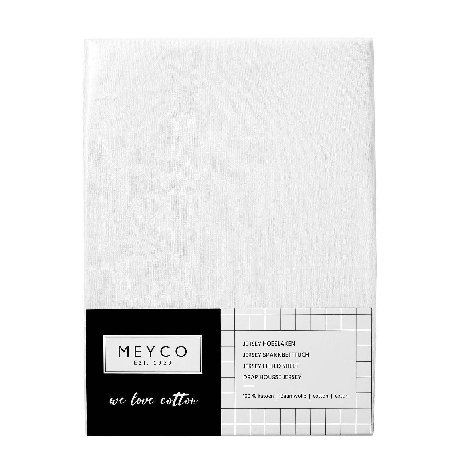 Meyco katoenen jersey hoeslaken co-sleeper 50x90 cm wit
