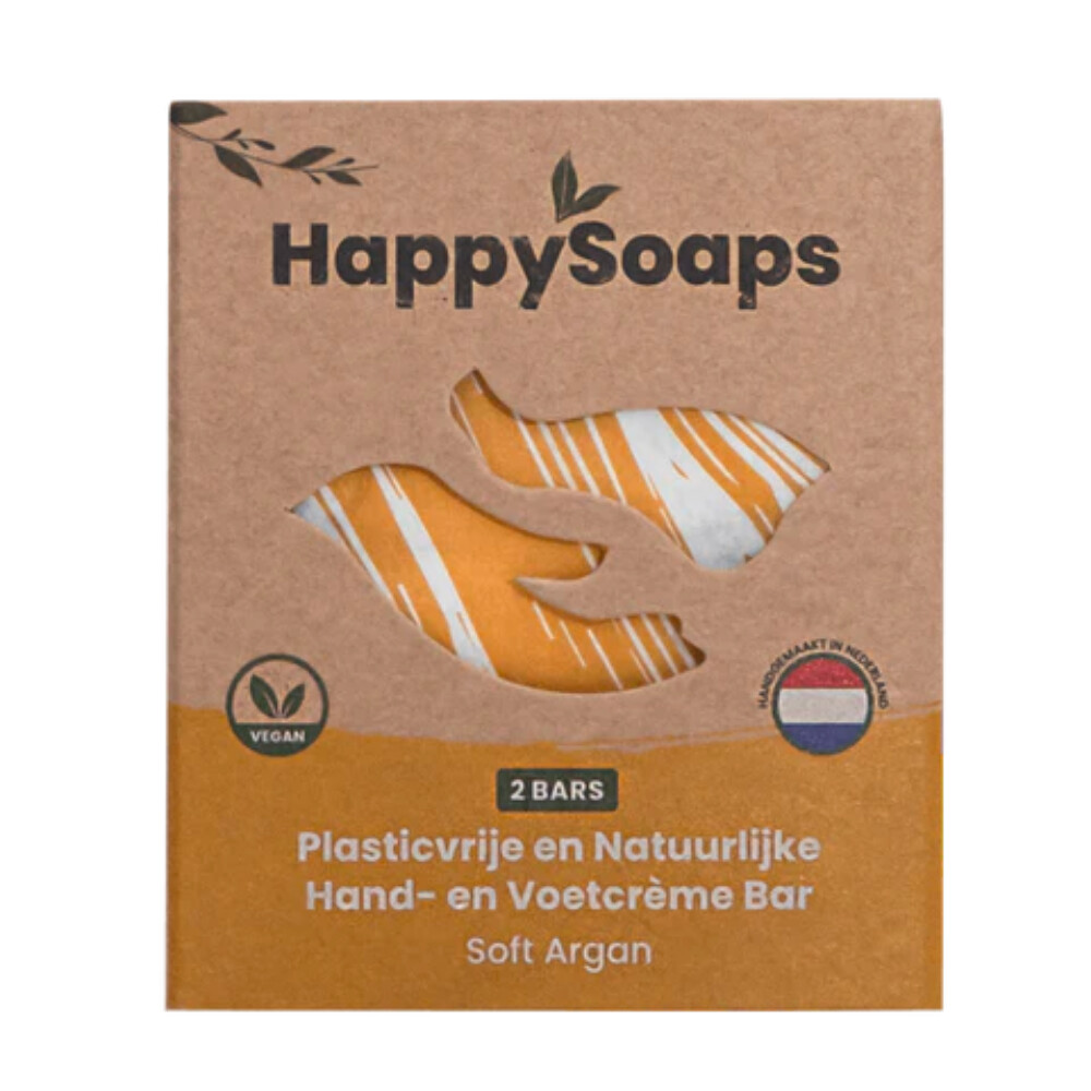 HappySoaps Hand- en Voetcrème Bar Soft Argan40 gr