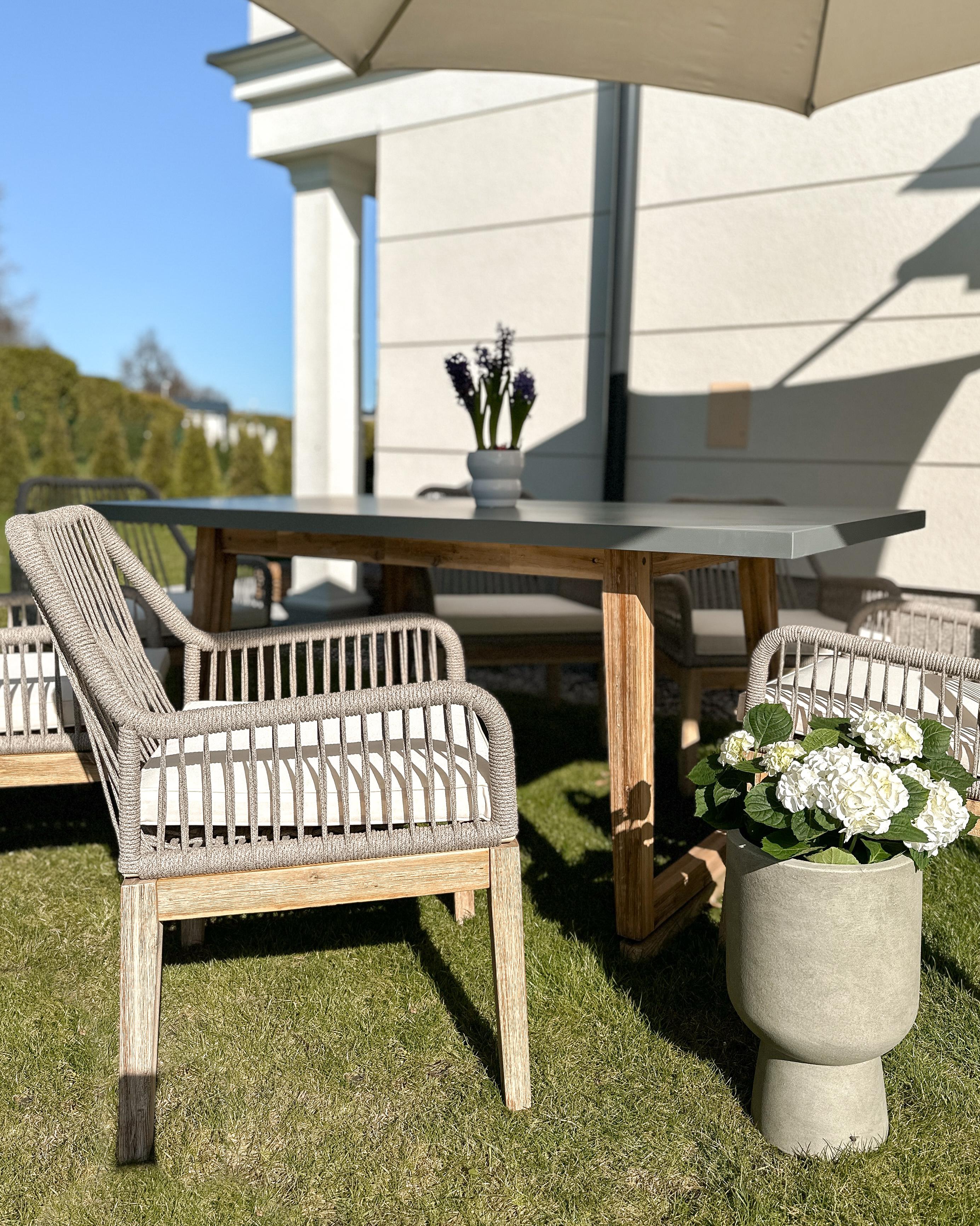 Tuin eettafel ORIA 180 cm 90 cm Beton Grijs
